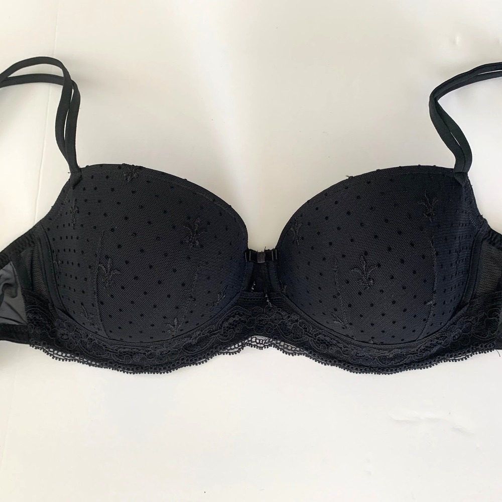NWT Marie Jo SET Eirin Padded Underwire Balcony Bra 32D Panty Fleur de Lis Lace - Picture 13 of 16